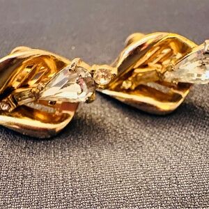 Coro Gold and Silver Women's screwback earrings